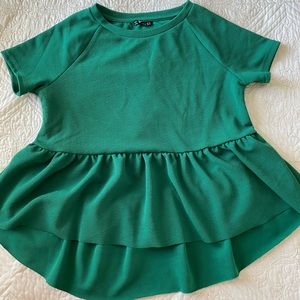 Beautiful green color peplum top